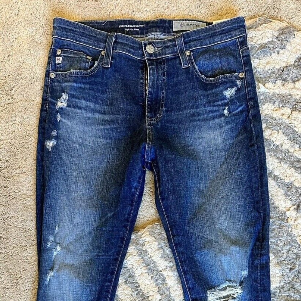 NEW AG Adriano Goldschmied The Farrah High-Rise Skinny Jeans Womens Size 28R